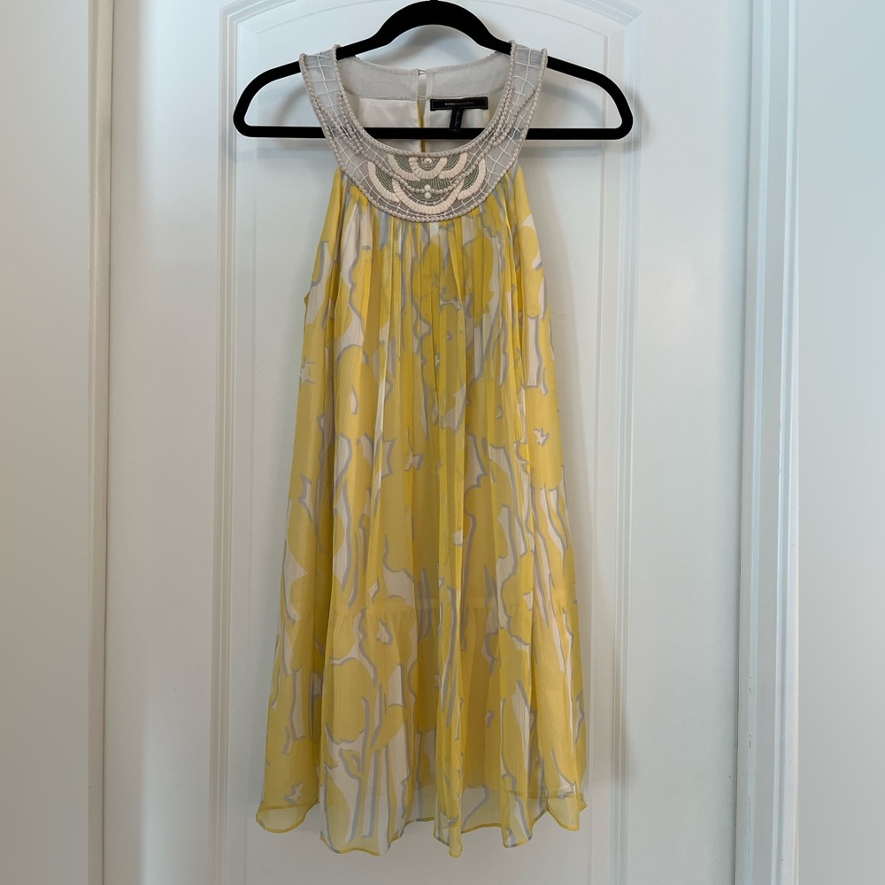 BCBG MaxAzria Yellow Swing Dress